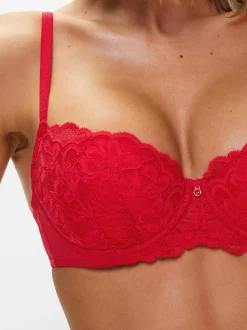 Ann Summers Red Pad Balcony Sexy Lace Underwired Bra