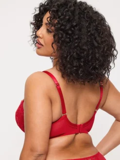 Ann Summers Red Pad Balcony Sexy Lace Underwired Bra