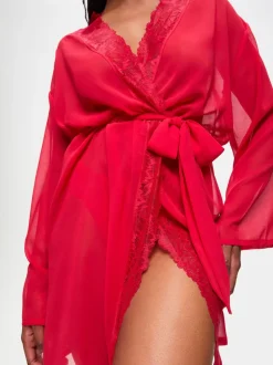 Ann Summers Red The Promising Chiffon Robe