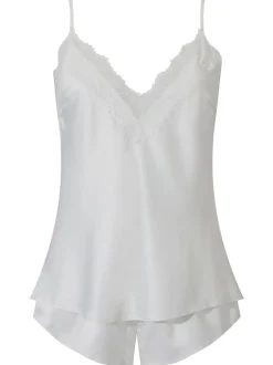 Ann Summers White Cerise Satin Cami Set