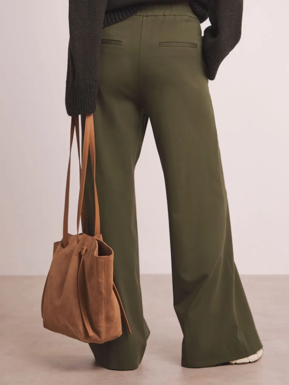 Anthology By JD WIlliams Green Premium Ponte Wide Leg Trousers