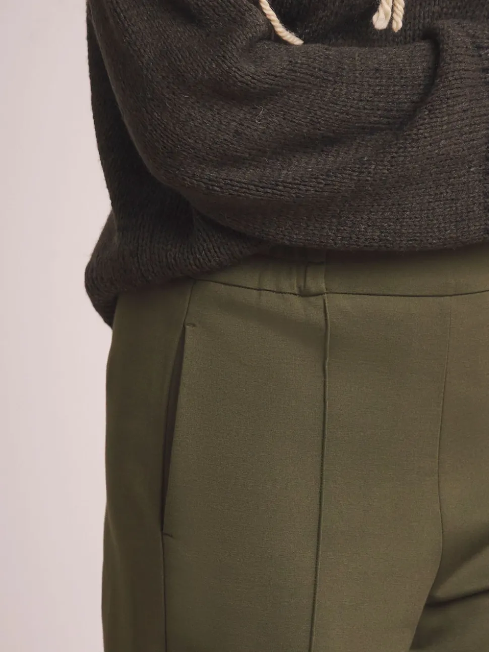 Anthology By JD WIlliams Green Premium Ponte Wide Leg Trousers