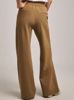 Anthology By JD WIlliams Camel Premium Ponte Wide Leg Trousers