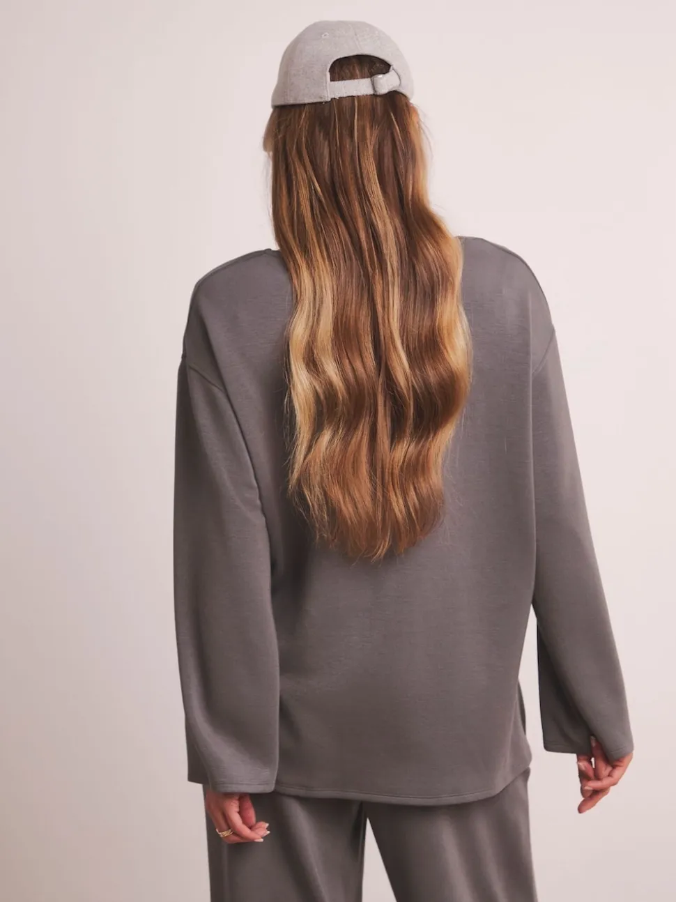 Anthology By JD Williams Grey Premium V Neck Seam Detail Modal Sweatshirt