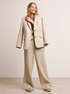 Anthology By JD Williams Natural Premium 100% Linen Blazer