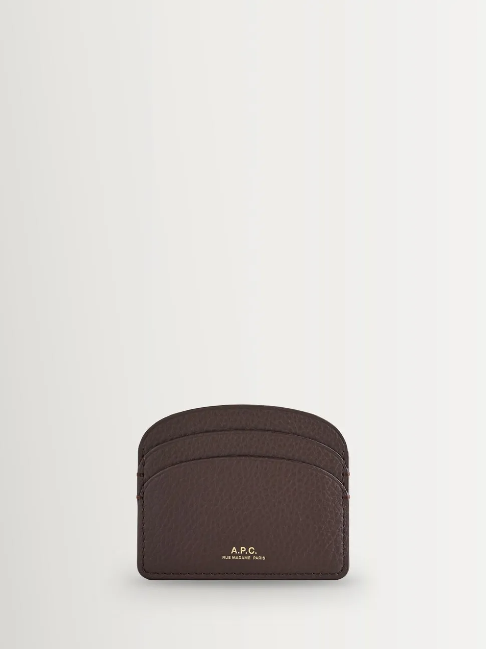 A.P.C. Brown Half-Moon Card Holder