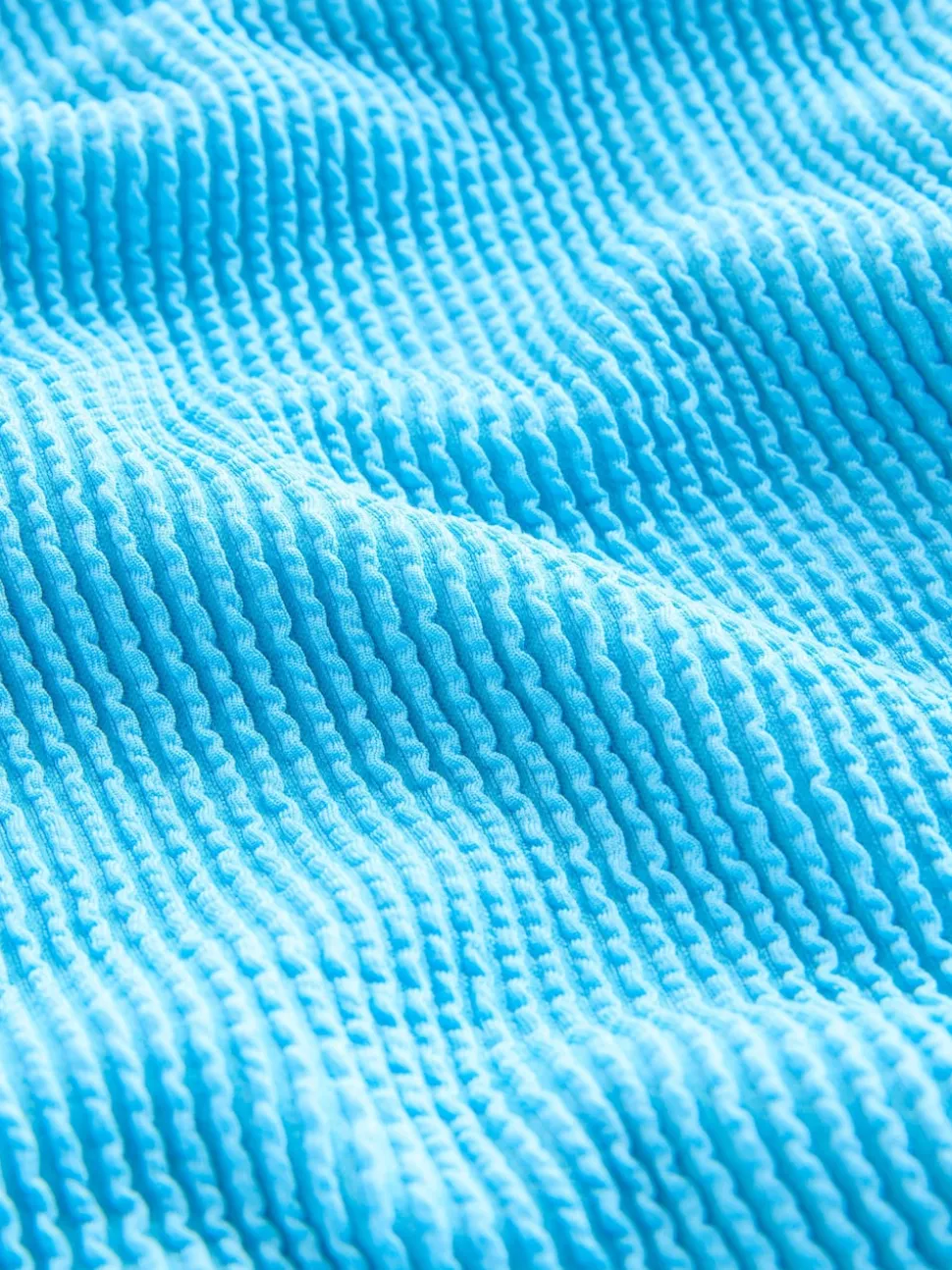 Aqua Blue Crinkle Tummy Control DD+ Wired Swimsuit