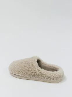 Aruelle Amy High Back Fluffy Cream Slippers