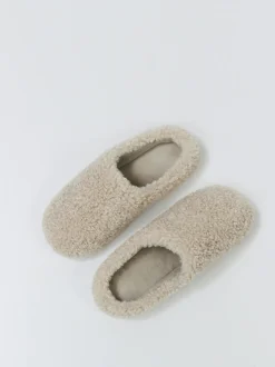 Aruelle Amy High Back Fluffy Cream Slippers