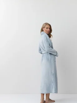 Aruelle Blue Pin Stripe Lea Long Robe