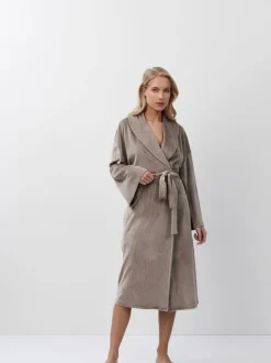 Aruelle Brown Capucine Mid Length Robe