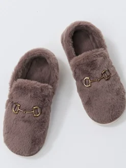 Aruelle Kelly Extra-Soft Brown Slippers