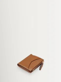 Aspinal of London Brown Hudson Multi-Use Pocket Wallet Pebble Leather