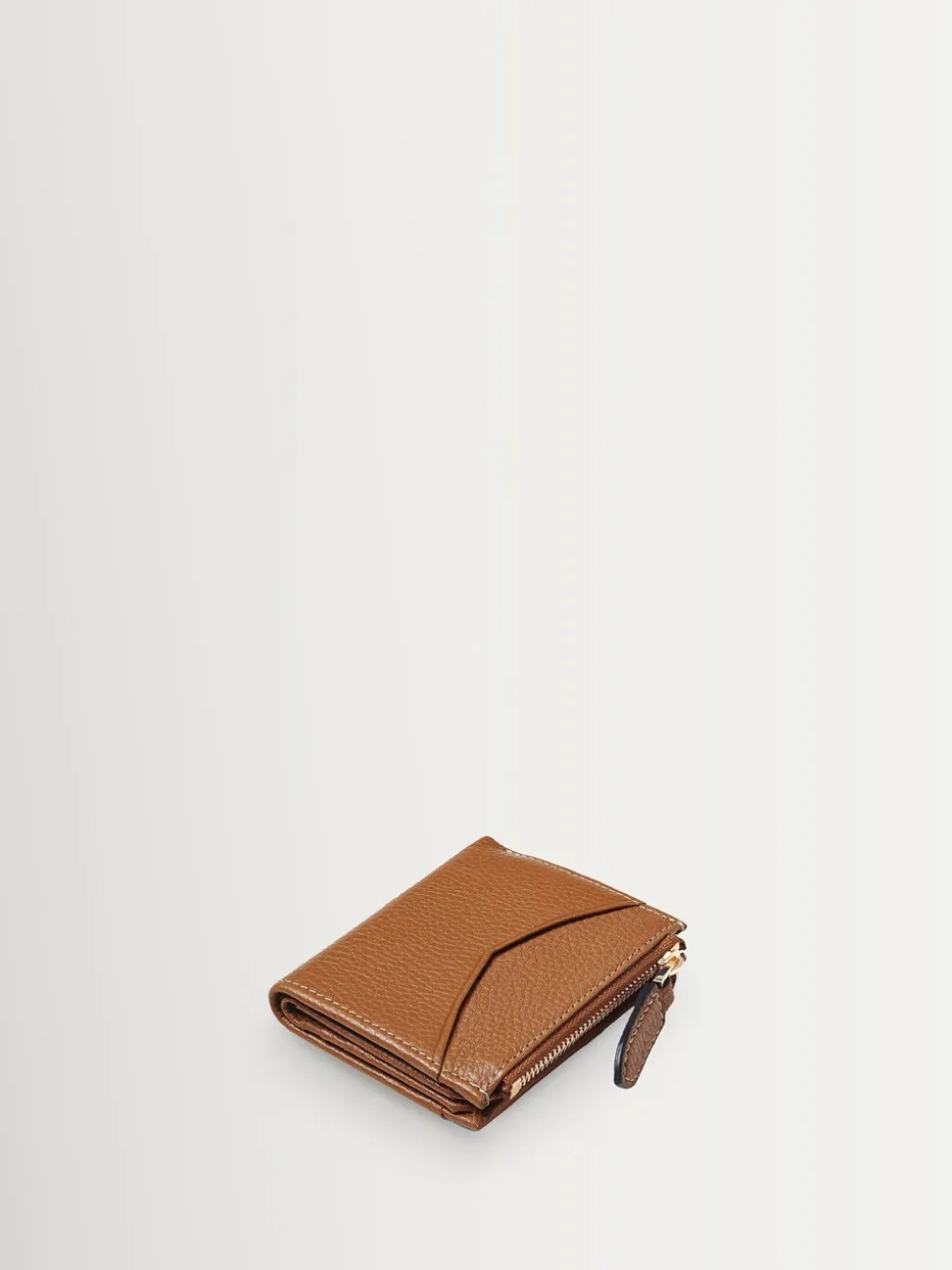 Aspinal of London Brown Hudson Multi-Use Pocket Wallet Pebble Leather