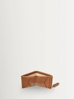 Aspinal of London Brown Hudson Multi-Use Pocket Wallet Pebble Leather