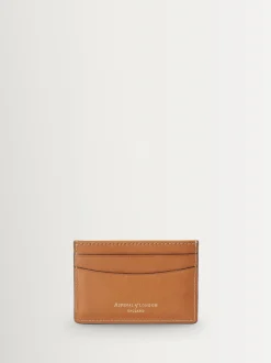 Aspinal of London Brown Slim Credit Card Case Smooth Leather