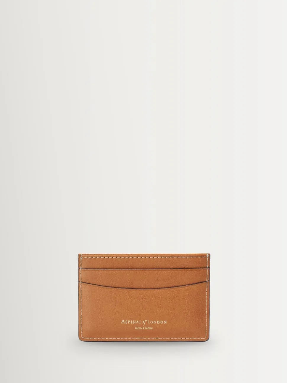 Aspinal of London Brown Slim Credit Card Case Smooth Leather