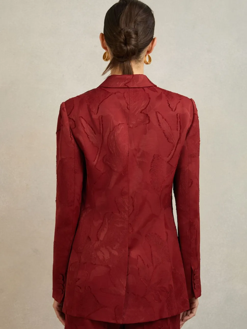 Atelier Red Ottelie Atelier Jacquard Double-Breasted Blazer