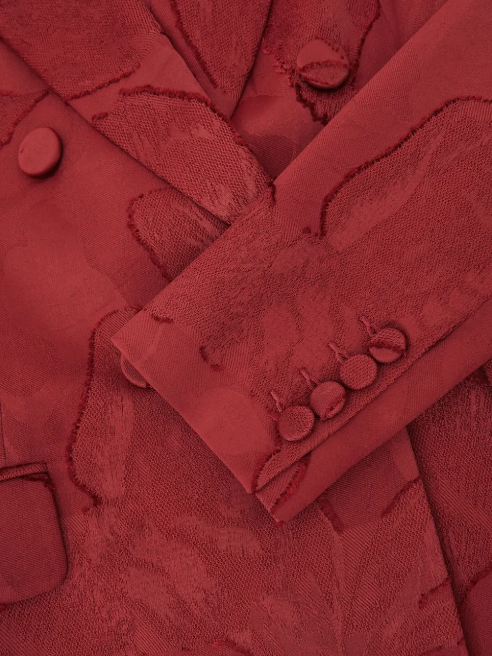 Atelier Red Ottelie Atelier Jacquard Double-Breasted Blazer