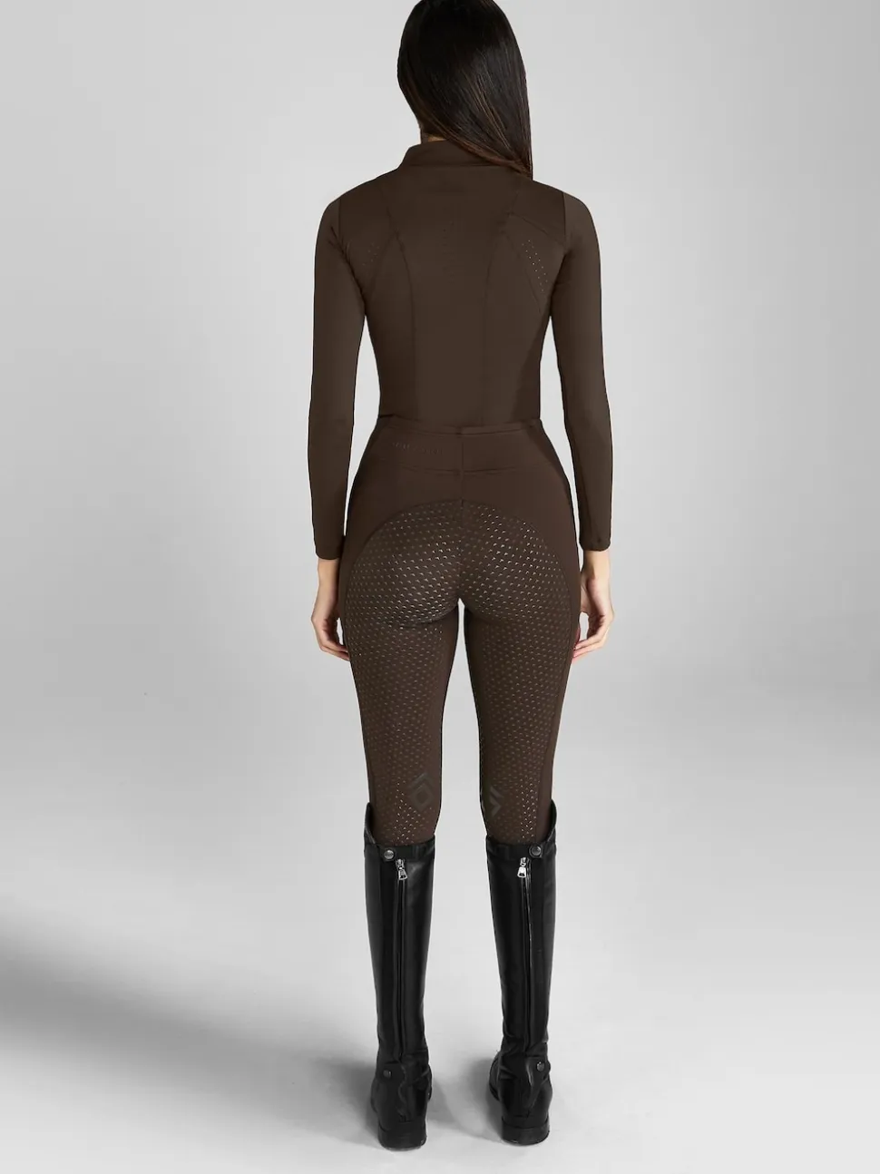 Aztec Diamond Brown Full Seat Core Leggings