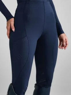 Aztec Diamond Navy Knee Grip Core Leggings