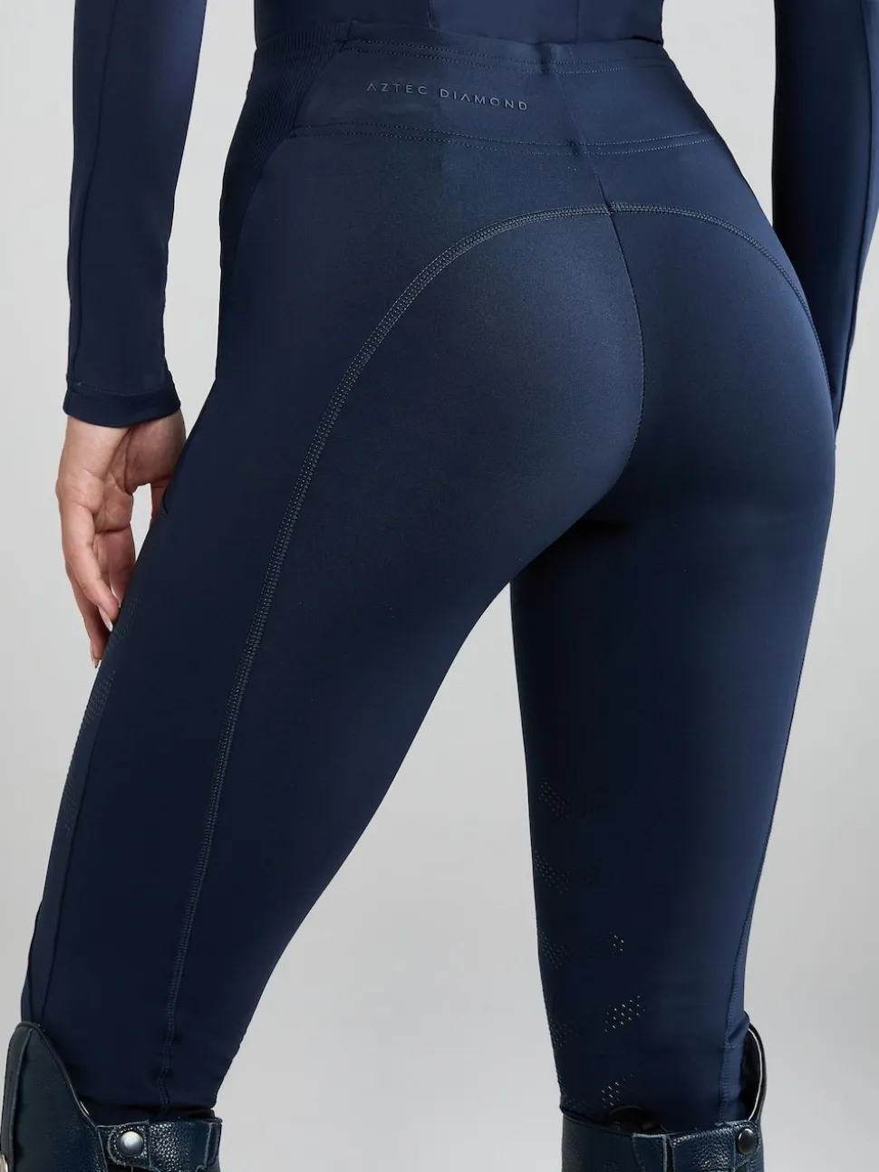 Aztec Diamond Navy Knee Grip Core Leggings