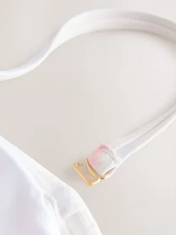 B by Ted Baker Beaded Tummy Control Bandeau White Floral Swimsuit
