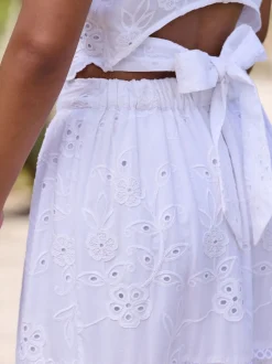 B by Ted Baker Broidery Beach White Skirt