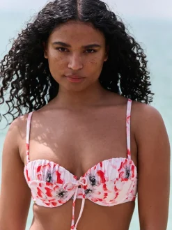 B by Ted Baker Floral Wired Bikini White Top