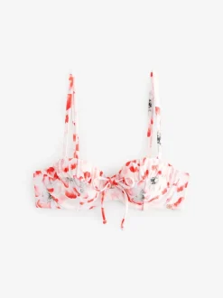 B by Ted Baker Floral Wired Bikini White Top