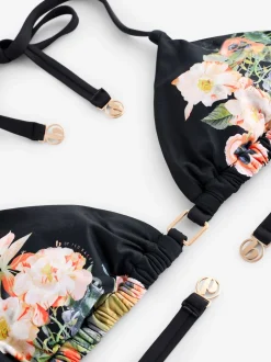 B by Ted Baker Koi Triangle Black Bikini Top