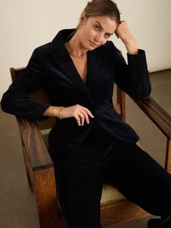 Baukjen Blue Wanda Cotton Corduroy Blazer