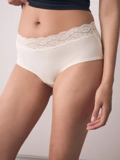 Berry Bow Print Midi Cotton Lace Knickers 4 Pack