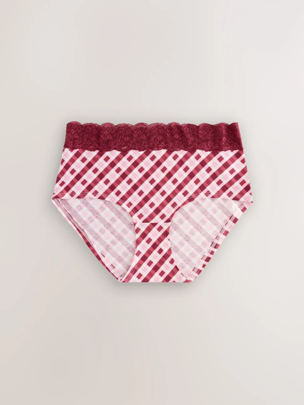Berry Bow Print Midi Cotton Lace Knickers 4 Pack