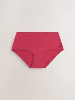 Berry Pink Midi Cotton Rich Knickers 5 Pack