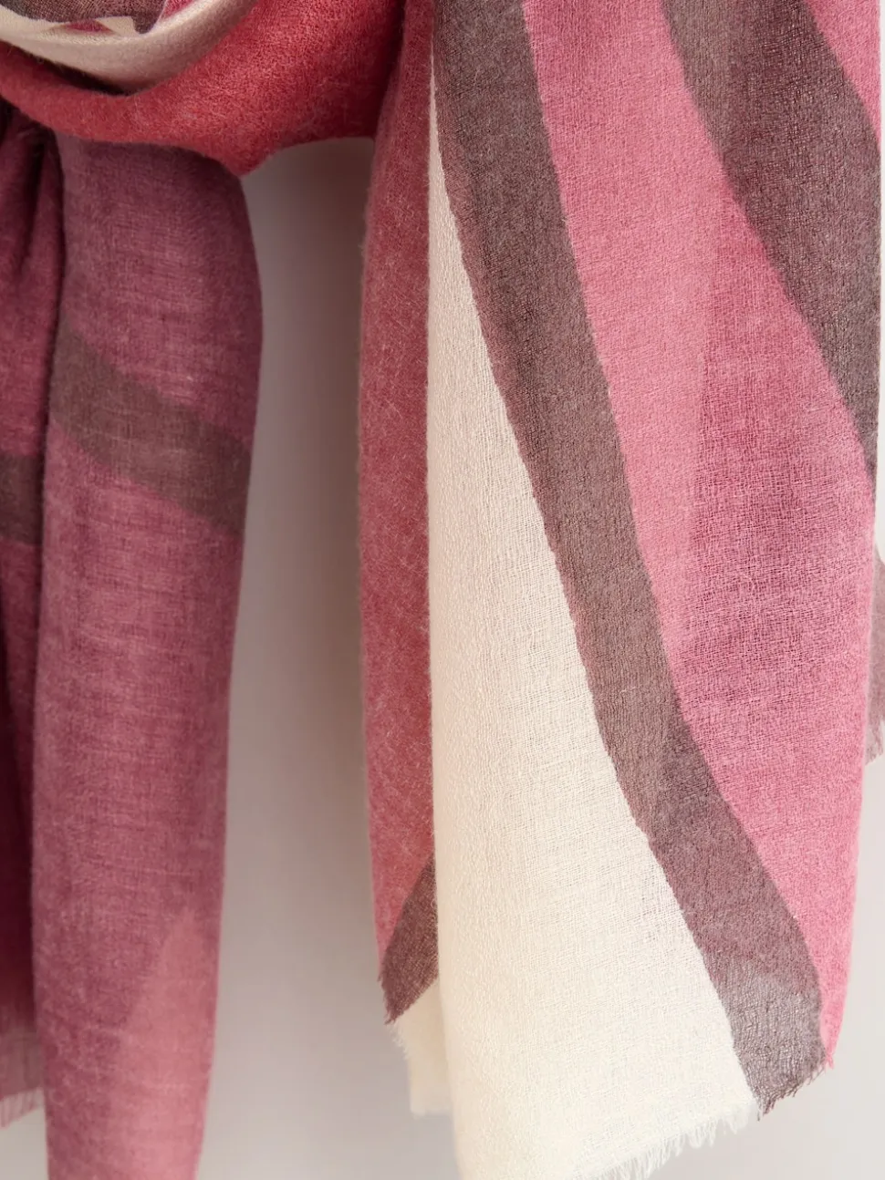 Berry Red Abstract Lightweight Scarf