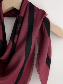 Berry Red N Swirl Square Lightweight Scarf