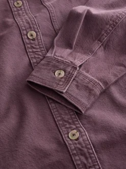 Berry Red Oversize Denim Shirt