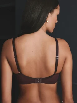 Berry Red Pad Balcony Premium Embroidery Bra