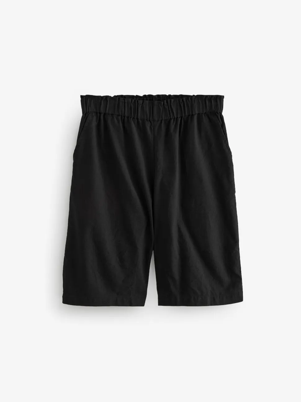 Black 100% Cotton Bermuda Shorts