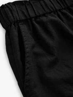 Black 100% Cotton Bermuda Shorts