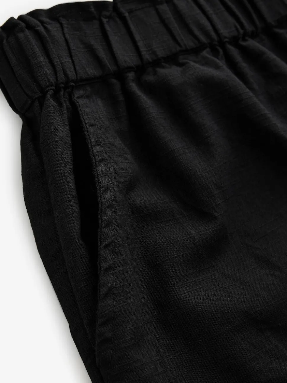 Black 100% Cotton Bermuda Shorts