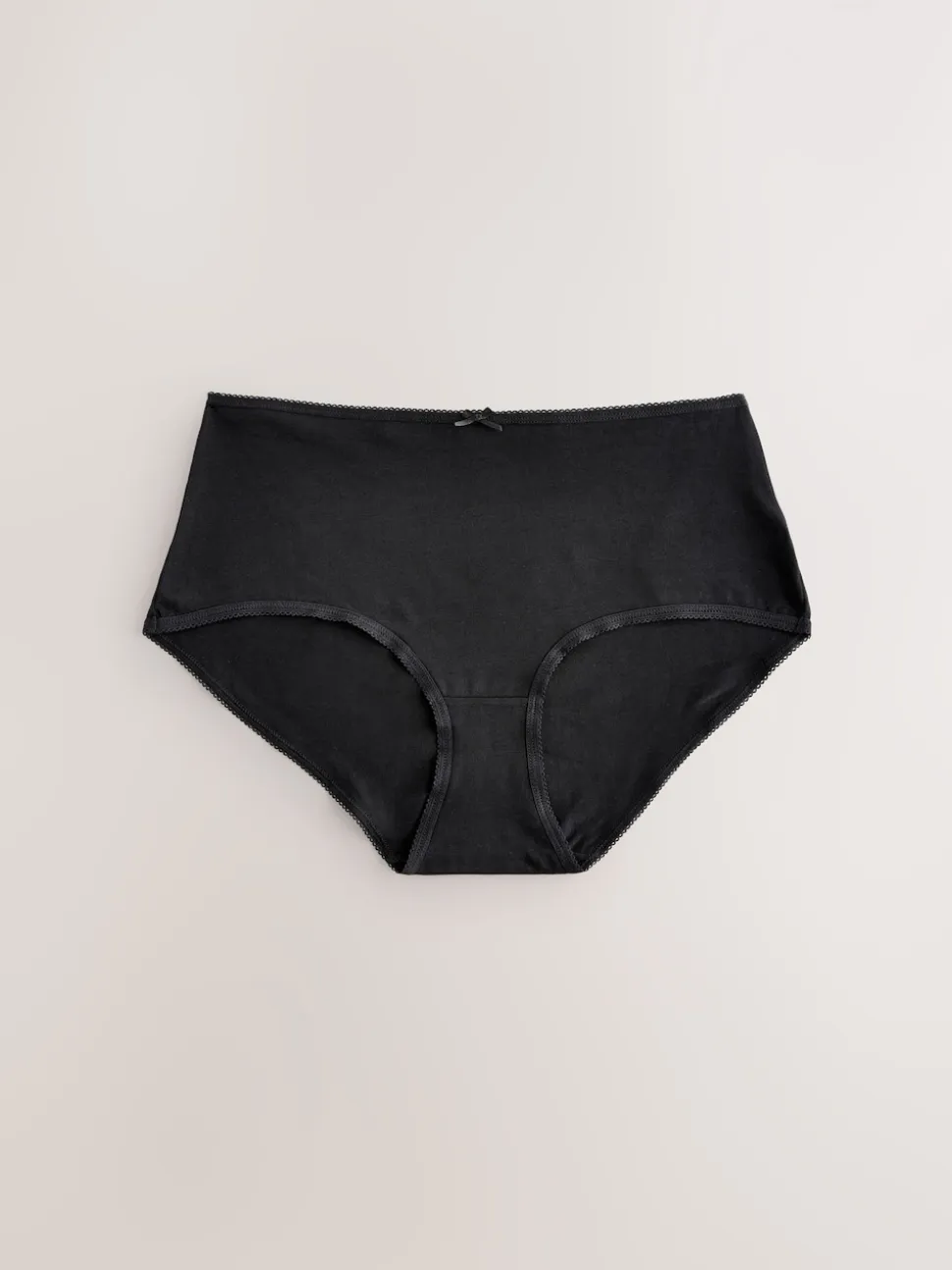 Black / Pastel Rose Nude / White Midi Cotton Rich Knickers 7 Pack