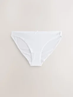 Black / Pastel Rose Nude / White High Leg Cotton Rich Knickers 7 Pack