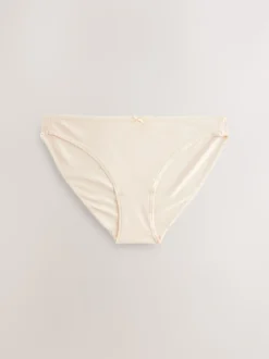 Black / Pastel Rose Nude / White High Leg Cotton Rich Knickers 7 Pack