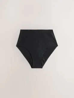 Black / Praline Nude / Pink Floral Full Brief No VPL Medium Flow Period Knickers 4 Pack