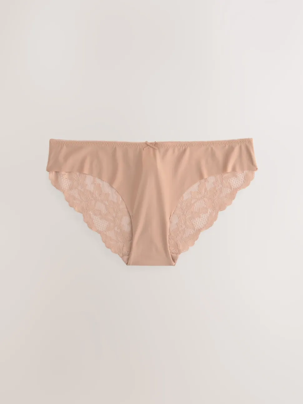 Black / White / Praline Nude Brazilian No VPL Lace Back Briefs 5 Pack