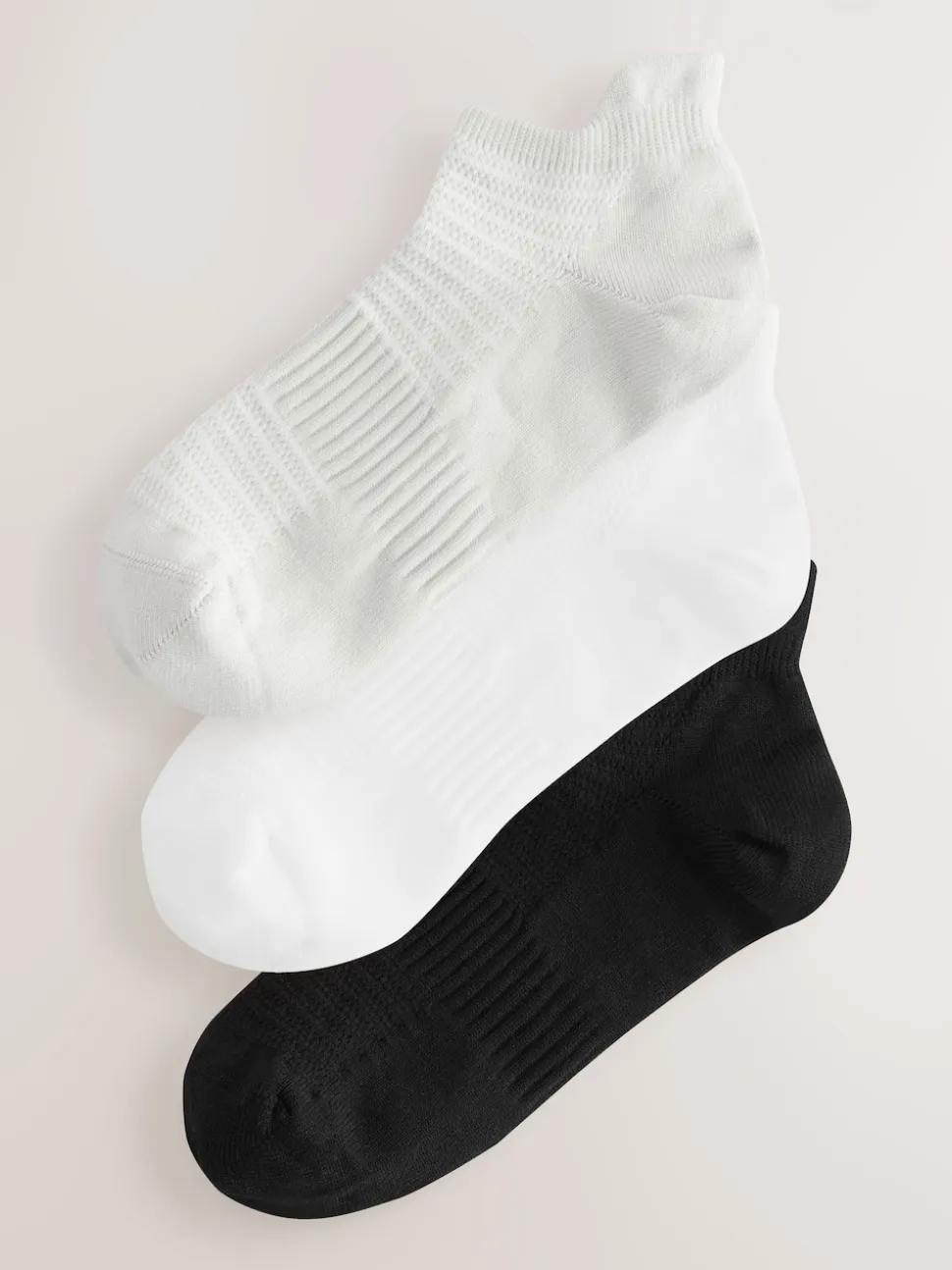 Black & White Blister Resist Trainer Socks 3 Pack