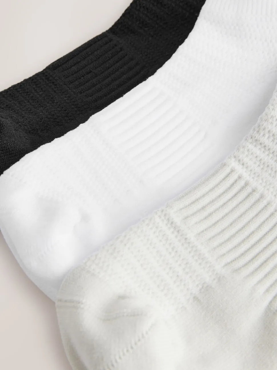 Black & White Blister Resist Trainer Socks 3 Pack