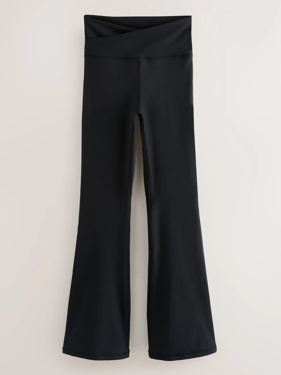 Black Active Balance Wrap Front Flared Leggings